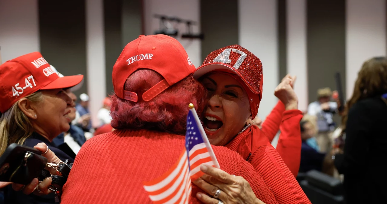 Wyniki wyborów USA. Wyborcy Donalda Trumpa po ogłoszeniu wygranej w kluczowych stanach