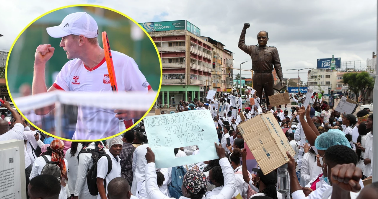 W Mozambiku wciąż trwają protest środowisk opozycyjnych, na ulicach zginęło już ponad 20 osób. A dwaj polscy tenisiści rywalizują tam w turnieju ITF. Na zdjęciu Olaf Pieczkowski