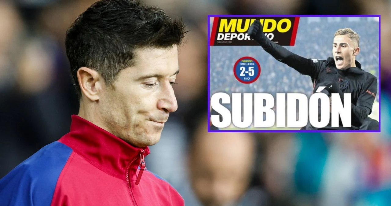 Robert Lewandowski, a obok Fermin López na okładce "Mundo Deportivo"