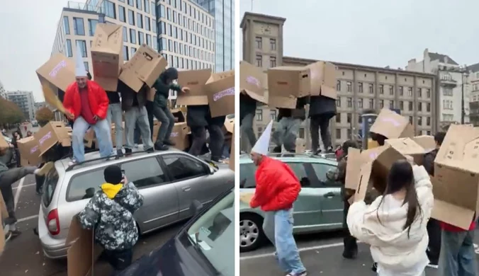 "Popis" influencera w Warszawie. Ludzie mają dość, policja w akcji