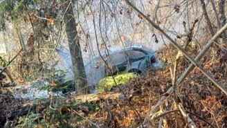 Tragedia w Rabce-Zdroju. Auto stanęło w płomieniach. W środku był kierowca