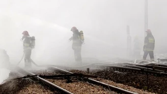 Pożar dwóch pociągów w Poznaniu. Jednym podróżowali kibice