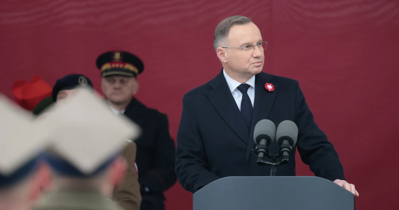 Prezydent Andrzej Duda podczas obchodów Święta Niepodległości