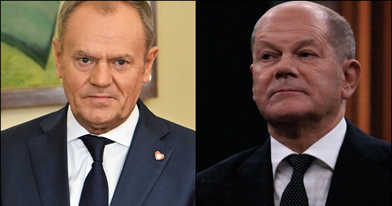 Premier Donald Tusk i kanclerz Olaf Scholz