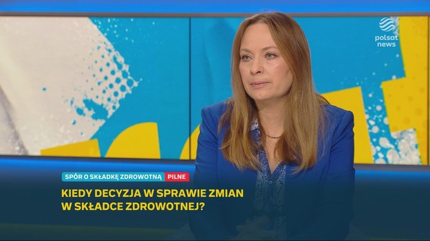 Trwają rozmowy na temat obniżenia składki zdrowotnej. - Składka będzie stała i wynosząca 210 zł dla osób najmniej zarabiających, ryczałt dla zarabiających do pewnego pułapu i od pewnego pułapu składkę procentową - powiedziała w programie "Graffiti" minister Katarzyna Pełczyńska-Nałęcz.