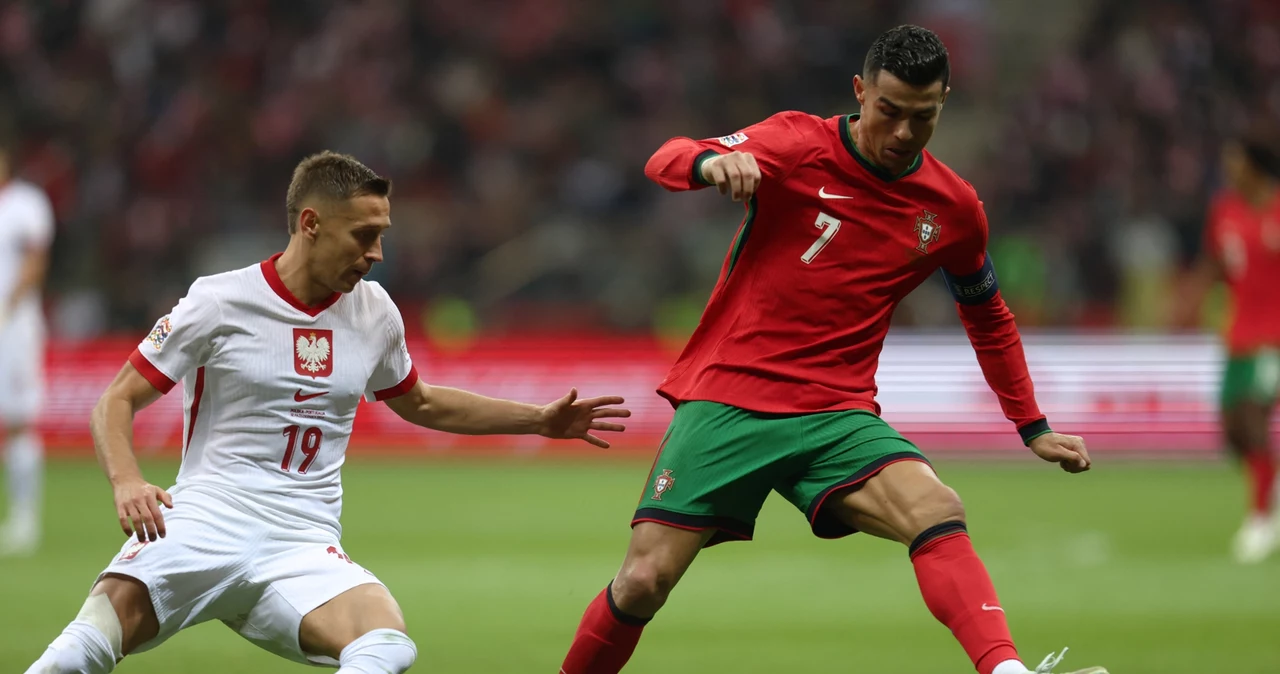 Przemysław Frankowski (Polska) i Cristiano Ronaldo (Portugalia)