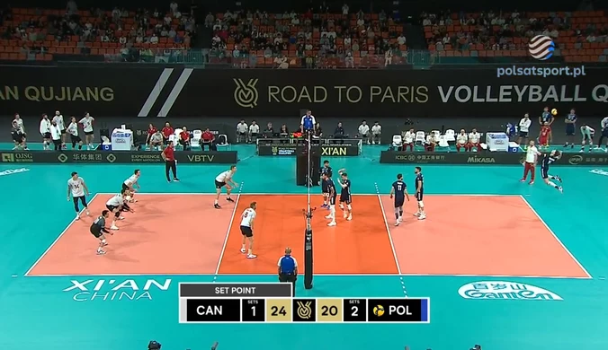 Końcówka czwartego seta w meczu Polska - Kanada. Mamy TIE-BREAK. WIDEO