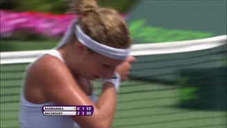 Radwańska przegrała z Bacsinszky w Miami. Wideo