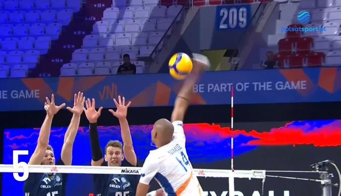 TOP 5 bloków "Biało-Czernowych" w meczu Polska - Holandia. WIDEO