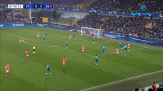 Joao Mario wykorzystuje rzut karny! Benfica prowadzi z Clubem Brugge 1-0. WIDEO