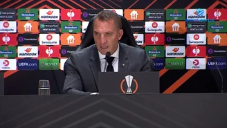 Legia - Leicester. Brendan Rodgers: Jesteśmy rozczarowani wynikiem. WIDEO (Polsat Sport)