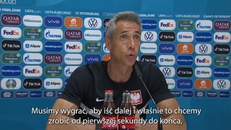 Euro 2020: "Dla nas to jest finał i musimy skupić się na finale'". Paulo Sousa i Mateusz Klich na konferencji przed meczem ze Szwecją. Wideo 