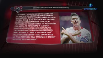 Tomasz Łapiński: Lewandowski używa pięknych słów, ale jego oświadczenie jest mało spójne. WIDEO (Polsat Sport)