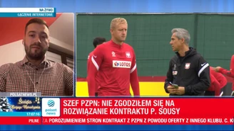 Sebastian Staszewski: Wiemy, że Paulo Sousa chce rozwiązać kontrakt z PZPN. WIDEO (Polsat News)