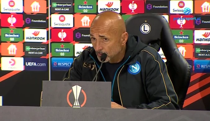 Legia Warszawa - SSC Napoli. Luciano Spalletti: Nie powinniśmy stracić takiej bramki. WIDEO (Polsat Sport)