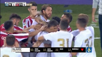 Bijatyka piłkarzy podczas meczu Atletico - Real (7-3). Sędzia pokazał dwie czerwone kartki. Wideo