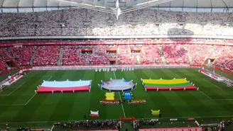 Hymn narodowy podczas meczu Polska - Litwa. Wideo