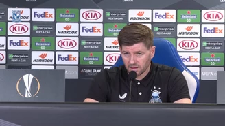 Liga Europy. Steven Gerrard i Bongani Zungu przed meczem z Lechem Poznań. wideo