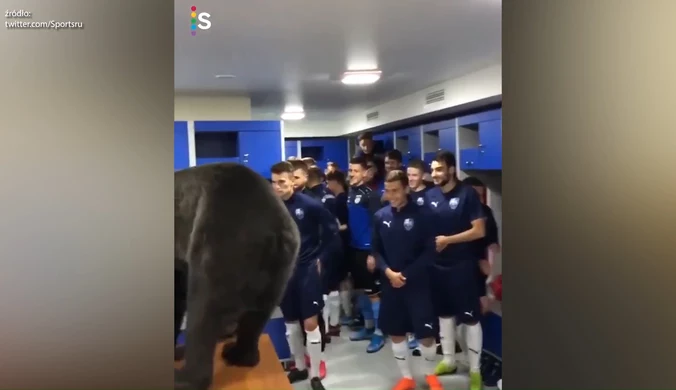Zawodnicy byli w szoku. Niespodziewany gość w szatni. Wideo