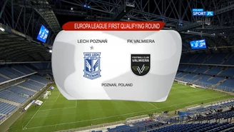 Liga Europejska. Lech Poznań - Valmiera 3-0 - skrót. Wideo