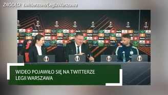 Spartak - Legia. Michniewicz rozlał piwo na konferencji po meczu z okazji wygranej. WIDEO