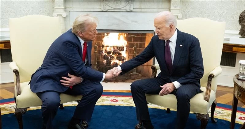 Joe Biden powitał Donalda Trumpa w Białym Domu 