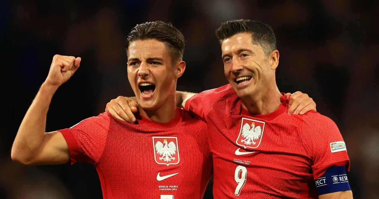 Kacper Urbański i Robert Lewandowski