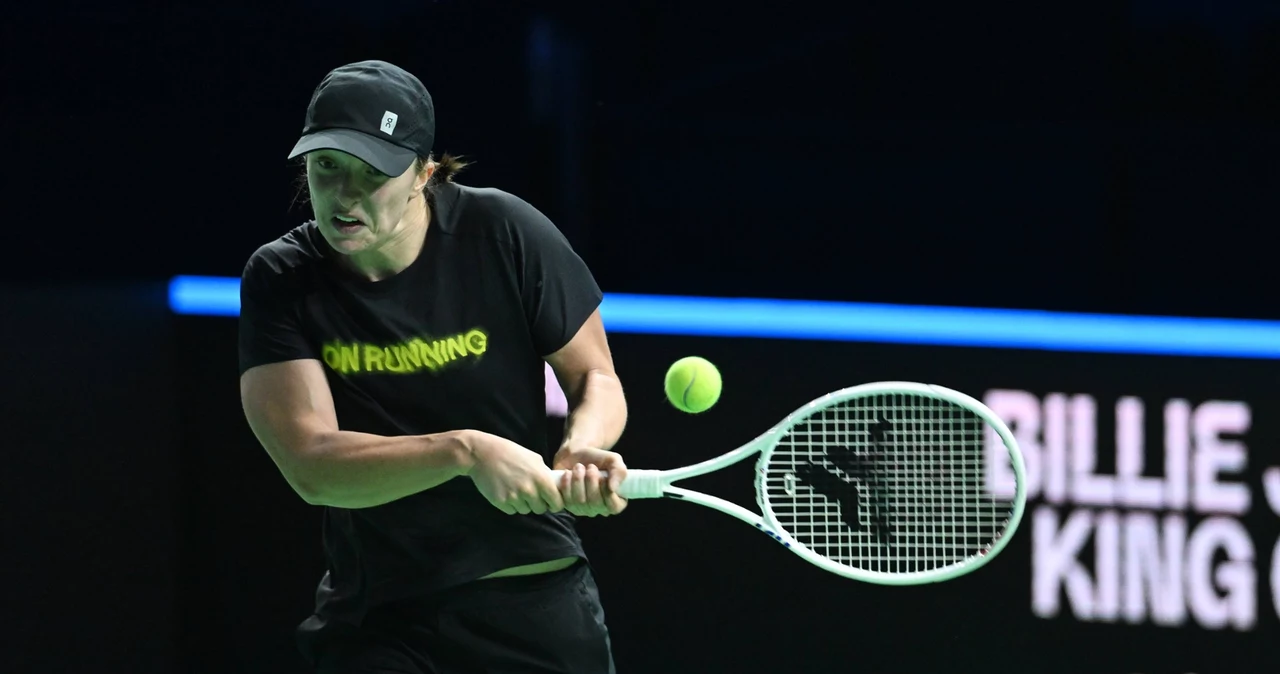 Iga Świątek podczas turnieju Billie Jean King Cup