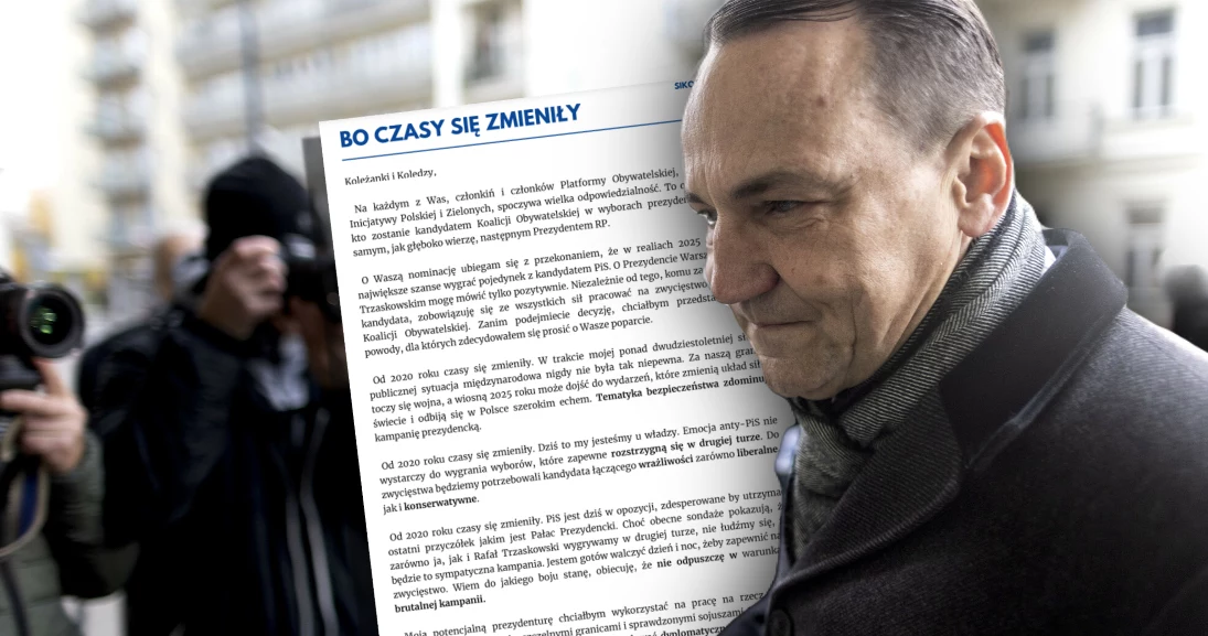 Radosław Sikorski napisał list do działaczy KO