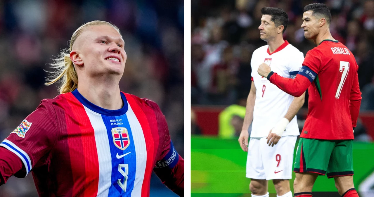 Erling Haaland, Robert Lewandowski, Cristiano Ronaldo