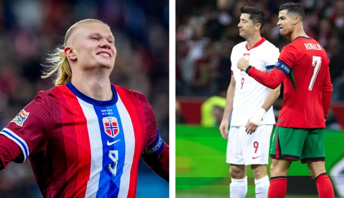 Ronaldo zabawił się z Polską, ale co zrobił Haaland? Lewandowski mógł tylko pomarzyć