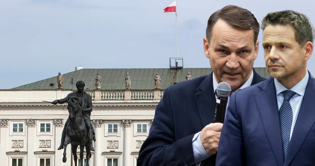 Sondaż PO. Radosław Sikorski i Rafał Trzaskowski komentują