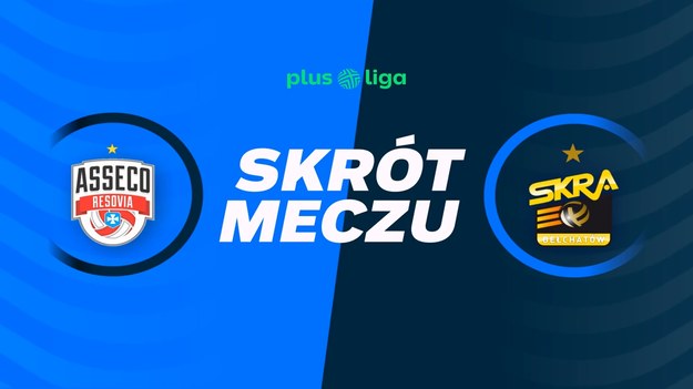 Skrót meczu Asseco Resovia Rzeszów - PGE GiEK Skra Bełchatów.