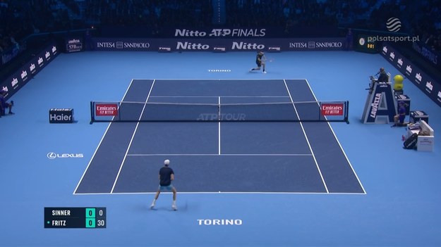 Skrót meczu Taylor Fritz - Jannik Sinner.