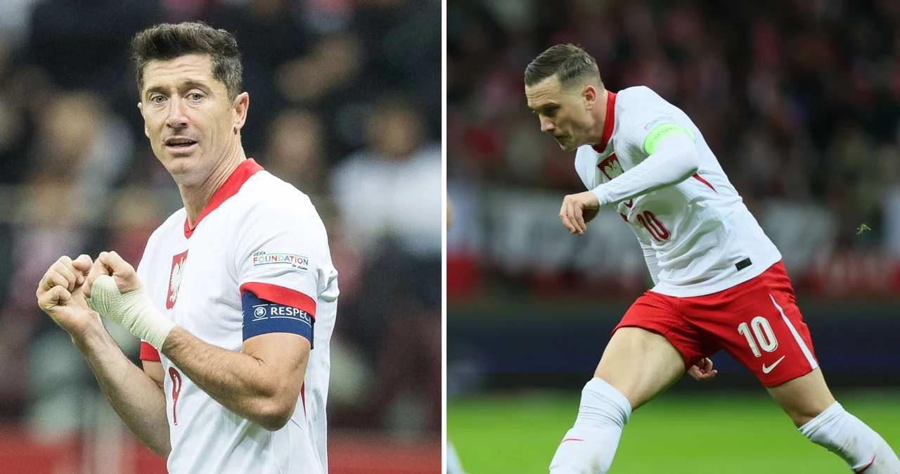 Robert Lewandowski i Piotr Zieliński