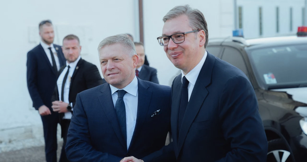 Aleksandar Vuczić i Robert Fico na spotkaniu w Słowacji