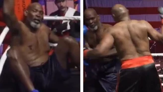 Mike Tyson "pokonany", 59-letnia legenda boksu rzuca rywala na deski. Oliver McCall oszalał [WIDEO]