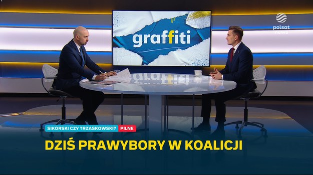 Arkadiusz Myrcha w studiu "Graffiti" nie krył, że jego faworytem jest szef polskiej dyplomacji. - Działalność prezydenta to dwie płaszczyzny - polityka międzynarodowa i obronność jako zwierzchnik sił zbrojnych. A tutaj doświadczenie Radosława Sikorskiego jest największe - mówił wiceminister sprawiedliwości.