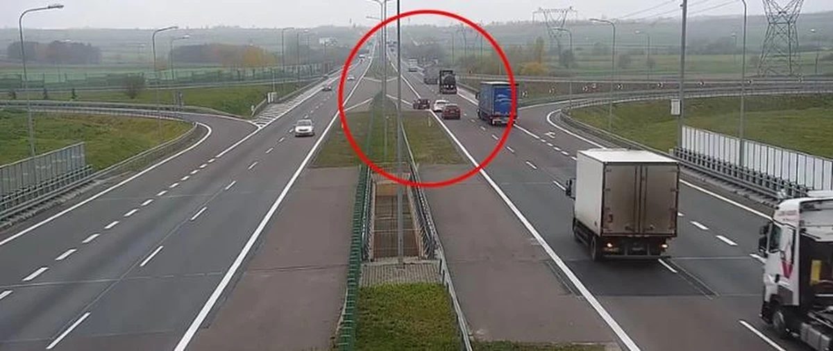 Brakiem odpowiedzialności wykazała się kierująca samochodem osobowym na drodze ekspresowej w okolicach lubelskiego Nałęczowa. GDDKiA pokazała nagranie ku przestrodze.