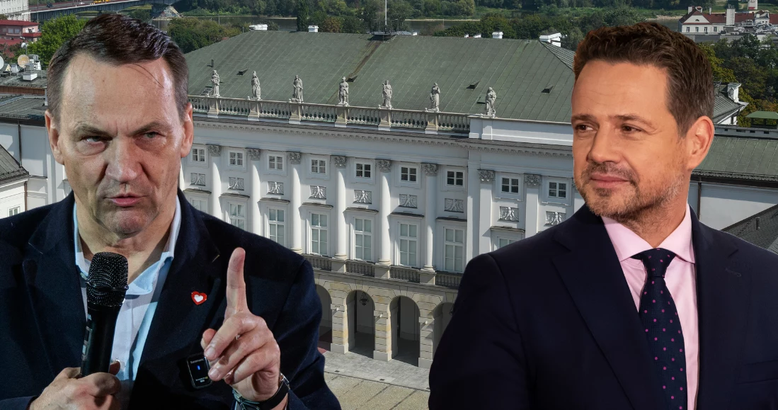 Rafał Trzaskowski (P) pokonuje Radosława Sikorskiego (L) w prawyborach KO