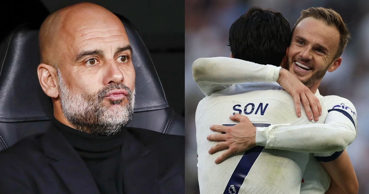 Pep Guardiola, James Maddison i Heung-min Son