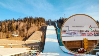 Norwegowie mają pocisk na kasku. Protest na skoczni w Lillehammer