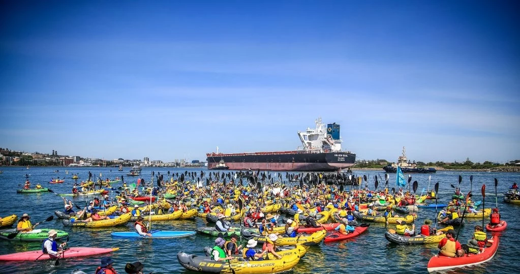 Australia. Protest aktywistów klimatycznych w Newcastle