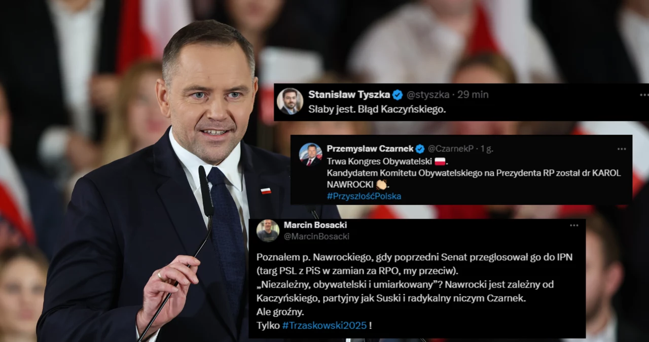 Fala komentarzy po nominacji Karola Nawrockiego 