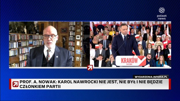 - Wielka energia, wielka pracowitość, zdolność organizacyjna w najwyższym stopniu. Karol Nawrocki to nie jest człowiek leniwy, a lenistwo to jeden z głównych grzechów polityków, który może straszliwie zaszkodzić w kampanii prezydenckiej - uzasadniał swoje poparcie dla Nawrockiego prof. Andrzej Nowak.