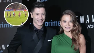 Robert Lewandowski strzelał, a jego żona chwyciła za telefon. Tak świętowała