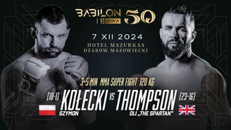 Babilon MMA 50. Oli Thompson: „Jeśli wygram, mogę ponownie zapolować na Pudziana"