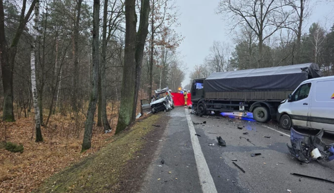 Wypadek wojskowej ciężarówki. Akcja służb na Mazowszu