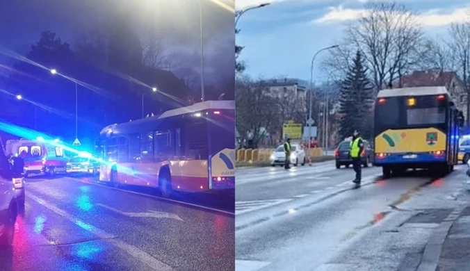 Tragedia w Wałbrzychu. Autobus potrącił pieszą na pasach