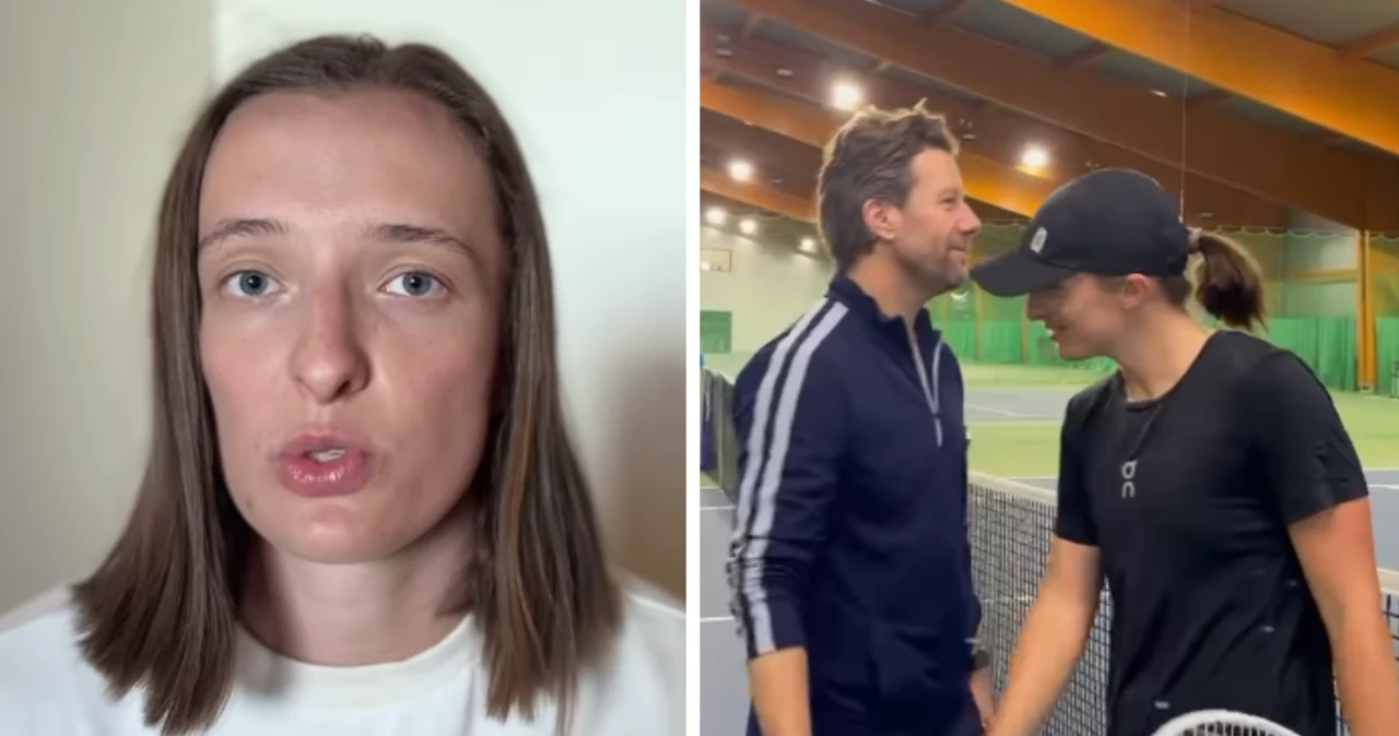 Tenis. Na zdjęciu Iga Świątek - obecna wiceliderka rankingu WTA oraz jej trener Wim Fissette